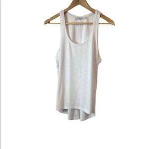 DEX White Racerback Lightweight Slit Back Casual Tank Top M